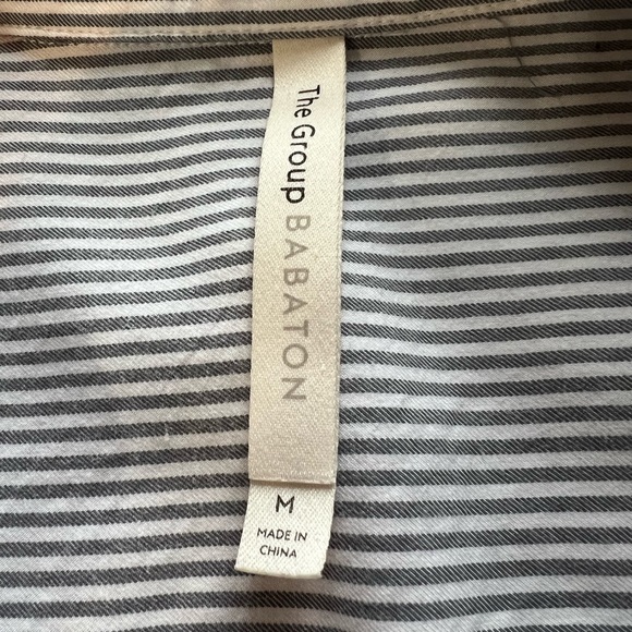 Blue and White Stripe Shirt - M - Picture 4 of 6